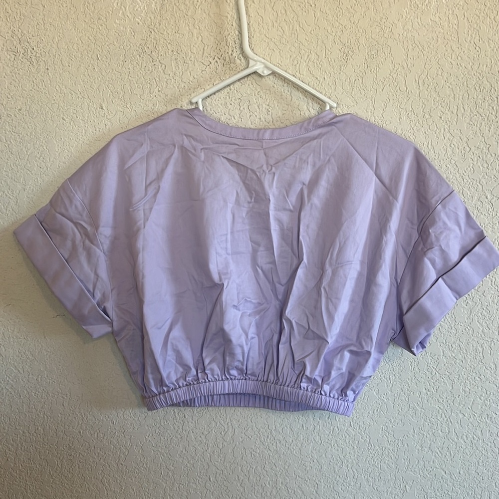 Camila coelho Alia Top in Pale Lavender crop top small - Picture 6 of 6